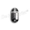 typeplaat op balhoofd r25-69s; zonder typeaanduiding/gegevens; voorgebogen 51144034136