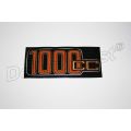 typesticker 1000cc goud-rood op zijkapje 46631236083
