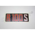 typesticker r100s zilver-rood op zijkapje 51141240008