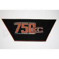 typesticker 750cc zilver-rood op zijkapje 46631233327