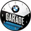 bmw garage wandklok; nostalgic art 25320-100