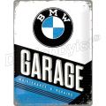 bmw garage; metal shield 30x40 cm; nostalgic art 90278