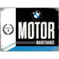 bmw motor maintenance; metal shield 30x40cm; nostalgic art; op = op 90279