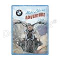 bmw make life an adventure; metal shield 30x40cm; nostalgic art 90295