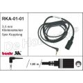 walkmankabel direct op helm 3.5mm stekker RKA0101