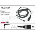 walkmankabel direct op helm  2.5mm stekker RKA0201