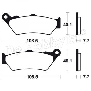 remblokken r1200/1250 achter; originele Brembo sinter uitv. voor bmw <font color=