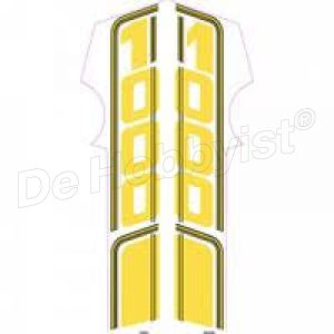stickerset 1000 op tank r100gs geel <font color=