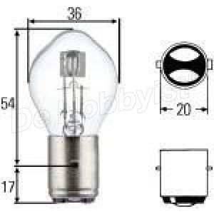 lamp 6v 45/40w,ba20d <font color=