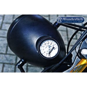 KM teller Basic 60mm           zwart huis en ring <font color=