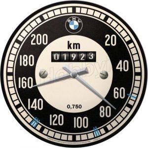 bmw kilometerteller wandklok; nostalgic art <font color=