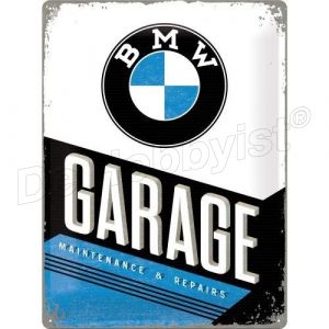bmw garage; metal shield 30x40 cm; nostalgic art <font color=