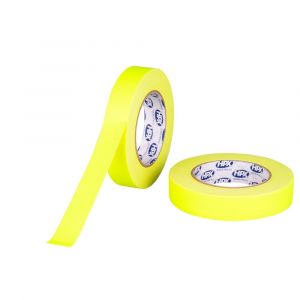 HPX Fluo gaffer textiel montage tape PRO geel 25 mm x 25 m - H51700164 - afbeelding 1