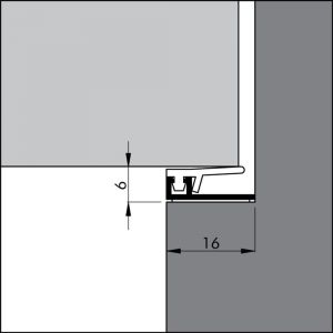 Ellen tochtprofiel inbouw aluminium AIB-4N AR 230 cm ZK - H51010213 - afbeelding 1