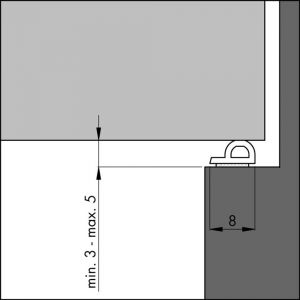 Ellen tochtprofiel tochtband zelfklevend EPDM P-ZW 7,5 m zwart gemiddelde kier - H51010265 - afbeelding 1