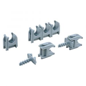 Buisclip Euro 16 mm grijs set 50 stuks - H50400975 - afbeelding 1