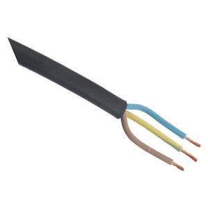 Rubber kabel glad 3x1.0 mm2 10 m zwart - H50401070 - afbeelding 1