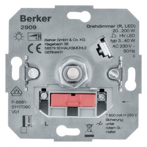 Berker dimmer element inbouw LED 3-40 W universeel draai-uit - H50401305 - afbeelding 1