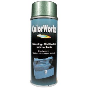 ColorWorks hamerslag lakspray groen 400 ml - H50702770 - afbeelding 1