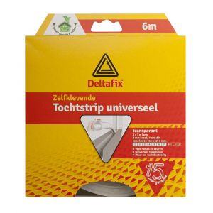 Deltafix tochtstrip zelfklevend universeel TP transparant 6 m x 9x7 mm - H21904168 - afbeelding 1
