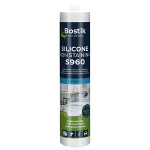 Bostik S960 Silicone Non Staining siliconenkit sanitair neutraal 310 ml transparantgrijs - Y51250287 - afbeelding 1