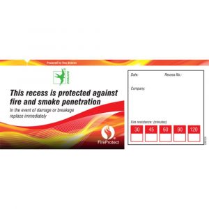 Zwaluw Fireprotect FP Sealing Sticker afdichtingen brandwerend doorvoer identificatie sticker set 100 stuks - Y51250361 - afbeelding 1