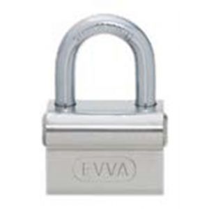 Evva TSC stiftsleutel conventioneel messing hangslot 45 mm breed beugel 8 mm verschillende sluitend messing vernikkeld - A22102564 - afbeelding 1