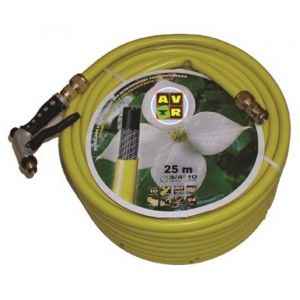Talen Tools getricoteerde gele slang High Twist Resistant System 3/4 inch 25 m met koperen koppelingen - A20501610 - afbeelding 1