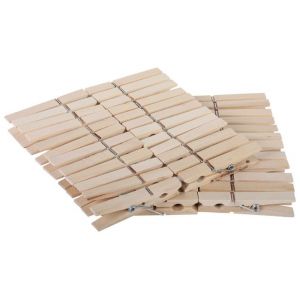 Talen Tools wasknijpers hout 48 stuks - A20500243 - afbeelding 1