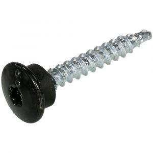Dak en Gevel dakpanprofielschroef BP 1 staal verzinkt LBK Torx TX 25 grafietzwart RAL 9005 4.8x20 mm - H51404522 - afbeelding 1