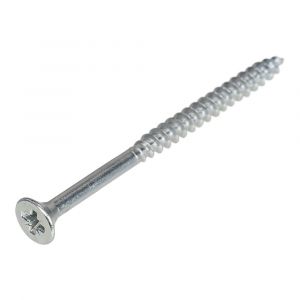 Hoenderdaal spaanplaatschroef staal verzinkt platkop PK Pozidriv PZ 3 6.0x80/50 mm - H51405657 - afbeelding 1
