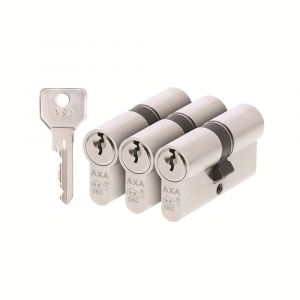 AXA dubbele veiligheidscilinder set 3 stuks gelijksluitend Security 30-30 - A21600053 - afbeelding 1