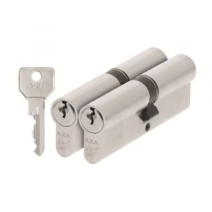 AXA dubbele veiligheidscilinder set 2 stuks gelijksluitend Security verlengd 45-50 - A21600049 - afbeelding 1