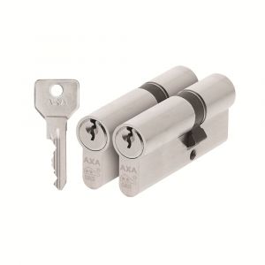 AXA dubbele veiligheidscilinder set 2 stuks gelijksluitend Security verlengd 30-45 - A21600045 - afbeelding 1