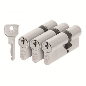 AXA dubbele veiligheidscilinder set 3 stuks gelijksluitend Security verlengd 30-45 - A21600054 - afbeelding 1