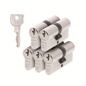 AXA dubbele veiligheidscilinder set 5 stuks gelijksluitend Security 30-30 - Y21600066 - afbeelding 1