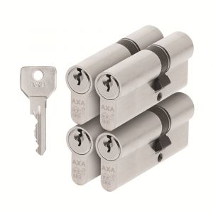 AXA dubbele veiligheidscilinder set 4 stuks gelijksluitend Security verlengd 30-45 - Y21600062 - afbeelding 1