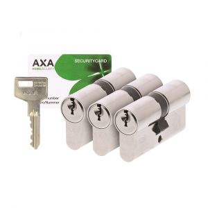 AXA dubbele veiligheidscilinder set 3 stuks gelijksluitend Ultimate Security 30-30 - A21600059 - afbeelding 1