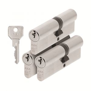 AXA dubbele veiligheidscilinder set 3 stuks gelijksluitend Security verlengd 40-55 - Y21600056 - afbeelding 1