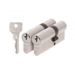 AXA dubbele veiligheidscilinder set 2 stuks gelijksluitend Security verlengd 30-45 - A21600046 - afbeelding 1