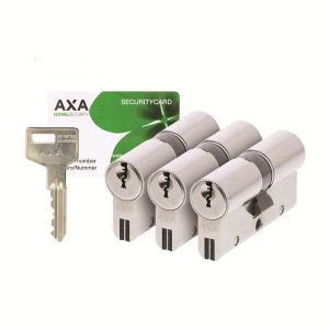 AXA dubbele veiligheidscilinder set 3 stuks gelijksluitend Xtreme Security 30-30 - Y21600129 - afbeelding 1