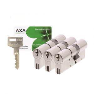 AXA dubbele veiligheidscilinder set 3 stuks gelijksluitend Xtreme Security verlengd 30-45 - Y21600130 - afbeelding 1