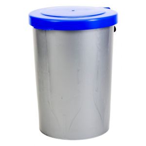 Berdal Gripline-A afvalcontainer kunststof 55 L grijs blauw deksel - A50200432 - afbeelding 1