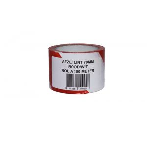 Berdal Loadlok markeerlint afzetband rood-wit 70 mm x 100 m - H50200811 - afbeelding 1