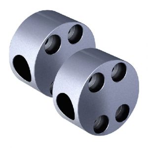 SecuBar barrière-stang aluminium steunen op de dag aluminium geanodiseerd set 2 stuks - H50750108 - afbeelding 1