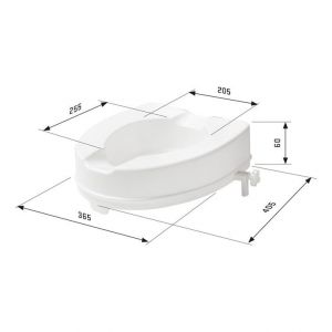 SecuCare toiletverhoger met klep 6 cm hoog maximaal klep verwijderbaar 225 kg - H50750290 - afbeelding 3