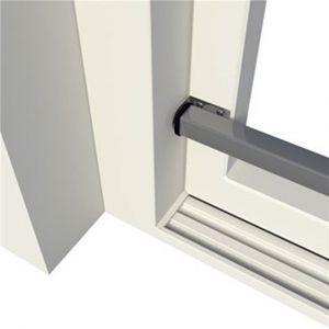 SecuBar positioneer houder voor Basic schuifpui- en schuifraambeveiliging RAL 9006 zilvergrijs - A50750156 - afbeelding 1