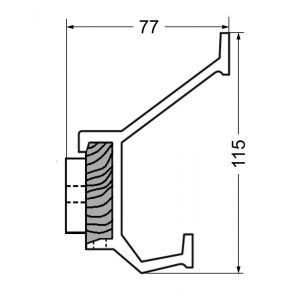Hermeta 2680 wand garderobe kapstok serie A 3 haaks hout winkelverpakking - Y20100617 - afbeelding 2