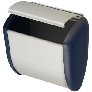 Hermeta 3275 wand afvalbak 2,5 L RAL 5011 EAN sticker - H20100212 - afbeelding 1