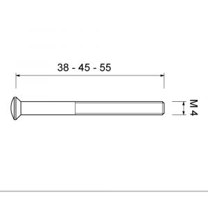 Ami patentschroef ijzer vernikkeld M4x38 mm verpakt per 10 in zakje - A10900174 - afbeelding 1